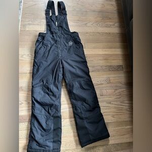 Girls Youth Black Insulated Snow Bib Pants